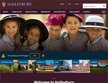 Tablet Screenshot of haileybury.com.au